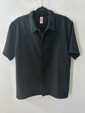 Fleece Factory Black Large Men's Short Sleeve Shirt